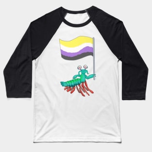 Mantis Shrimp Non-Binary Pride! Baseball T-Shirt